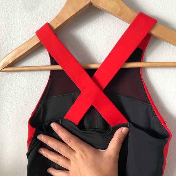 Lululemon Spin it to Win It Red Cross Back Tank - Picture 6 of 10